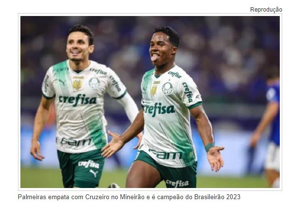 Palmeiras é campeão do Brasileirão 2023 após empate com Cruzeiro - TubaNews