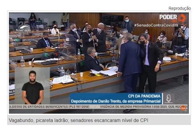 Vagabundo, ladrão e picareta; senadores escancaram baixo nível de CPI
