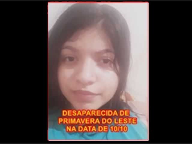 Jovem de 14 anos se encontra desaparecida desde sábado dia 09