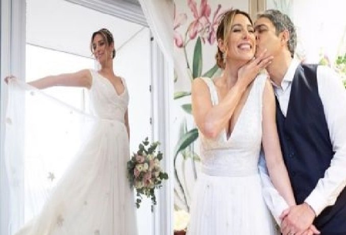 Esposa de William Bonner mostra fotos inéditas do casamento
