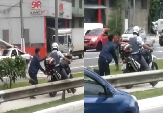 Vídeo: Policial algema jovem em moto e o arrasta pelas ruas