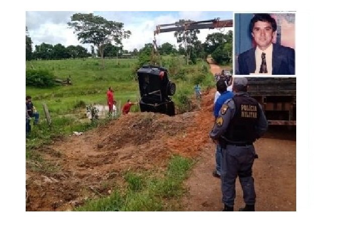 Ex-vereador morre após caminhonete cair em ribanceira