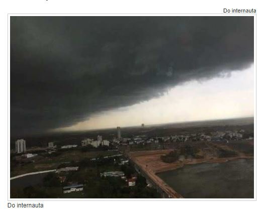Nova Santa Helena além da capital Cuiabá e outros 118 municípios estão com alerta de tempestade