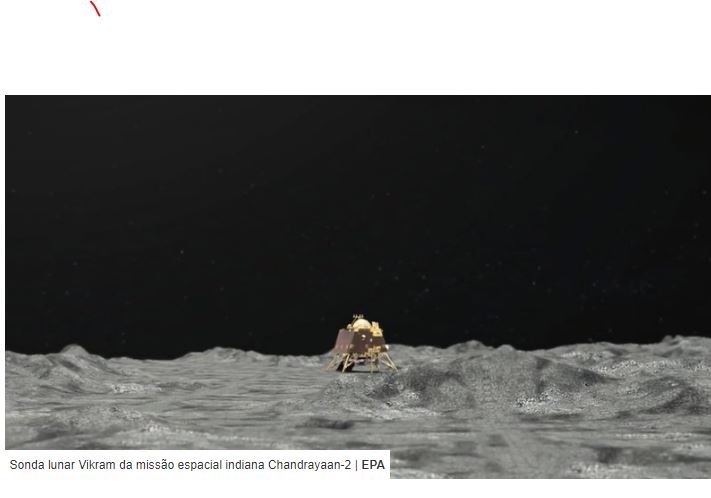 Índia localizou a sonda da missão lunar Chandrayaan-2