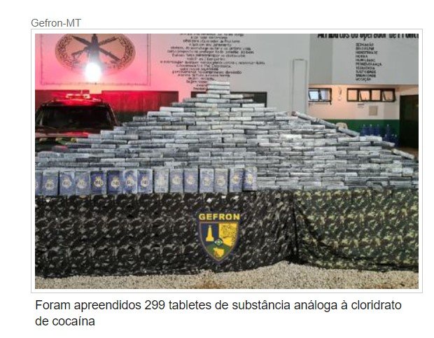 Gefron retira 442 kg de entorpecentes de circulação em MT