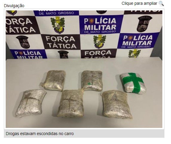 Força Tática apreende 'supermaconha' avaliada em R$ 60 mil na BR-163