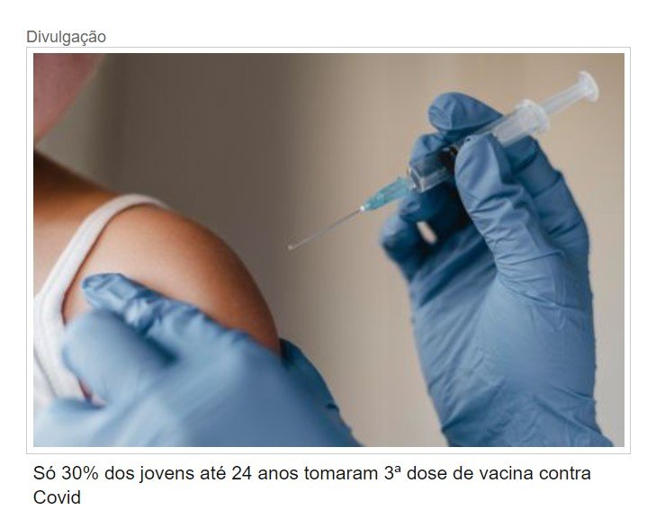 Só 30% dos jovens até 24 anos tomaram 3ª dose de vacina contra Covid