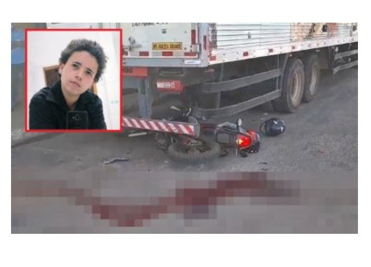 Mulher morre em acidente após invadir preferencial e bater em caminhão