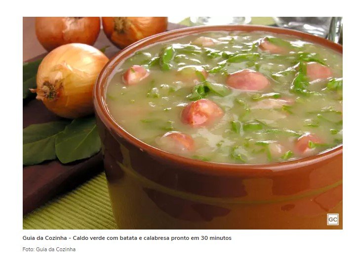 Caldo verde com batata e calabresa pronto em 30 minutos