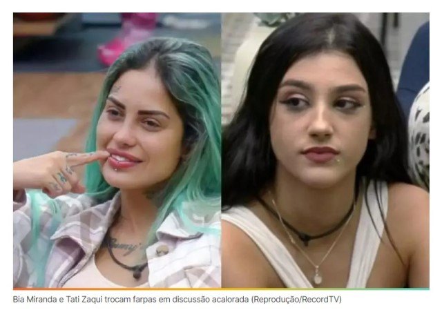 ‘A Fazenda 14’: Tati Zaqui e Bia Miranda se cutucam: “Vai dar meia hora de c…”
