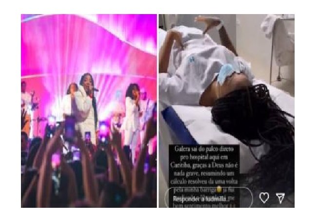 Ludmilla é levada para hospital após show em Curitiba