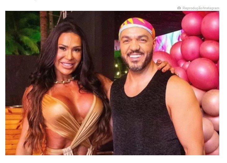 Gracyanne diz que recebe fotos de Belo com supostas amantes