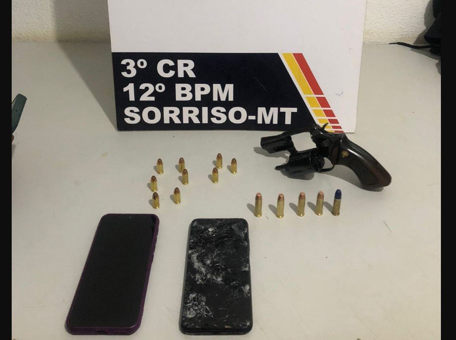 Suspeitos de homicídios são presos com arma e munições em Sorriso.
