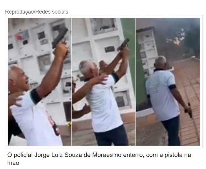 Policial que atirou em cemitério diz que balas eram de festim