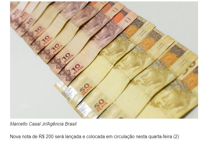 Nota de R$ 200 será apresentada e colocada em circulação pelo BC nesta quarta