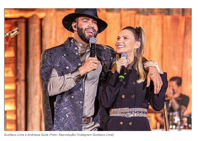 Andressa Suita anuncia novidade com Gusttavo Lima e revela gravidez: 'Maria'
