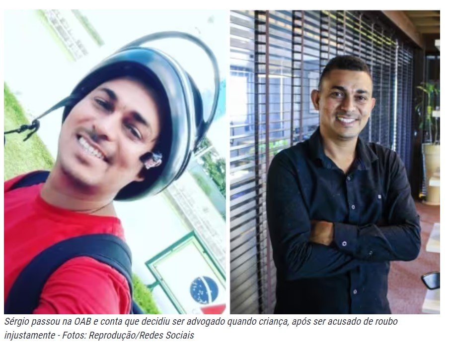 Motoboy que morou na rua passa na OAB e trabalha no escritório onde entregava comida