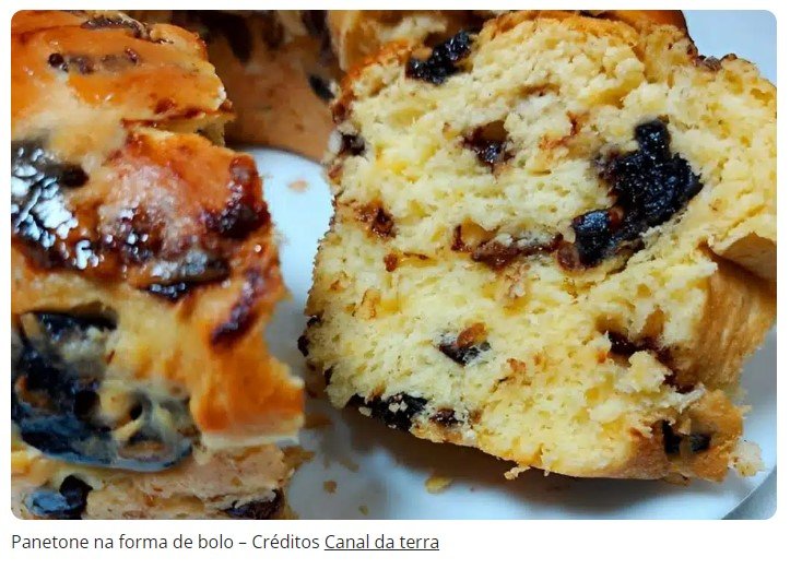 Panetone na forma bolo muito simples de preparar e fica uma delícia