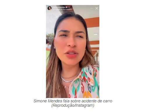 Simone Mendes perde o controle de carro na estrada