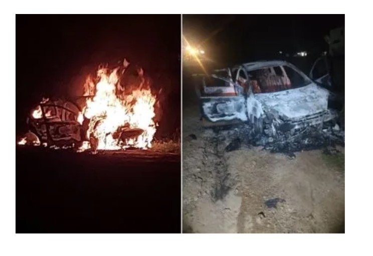 Homem põe fogo no carro da esposa e ameaça queimar a família