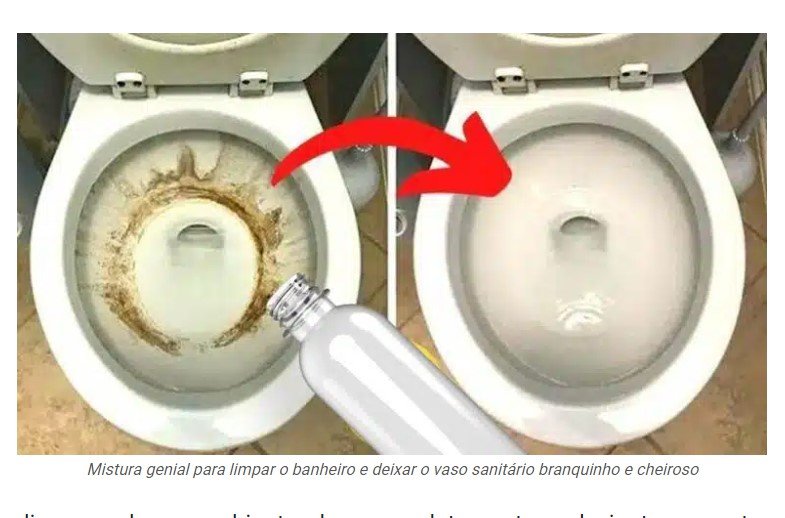 MISTURA GENIAL para limpar o banheiro e deixar o vaso sanitário branquinho e cheiroso