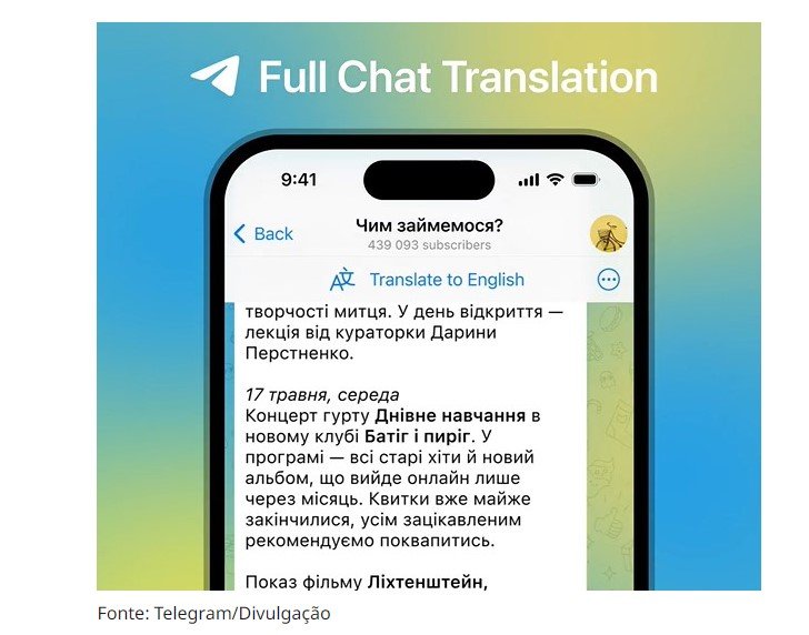Telegram ganha recurso de tradução de chats e emojis personalizados