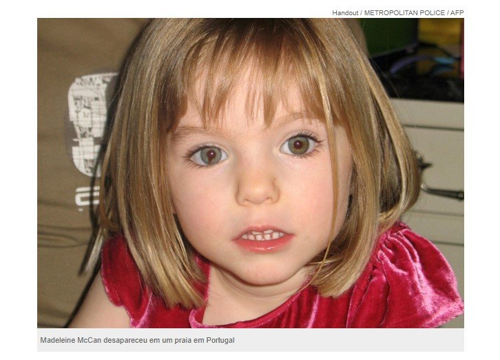 Jovem alemã diz ser Madeleine McCann e exige teste de DNA: ‘Mesma marca no olho’