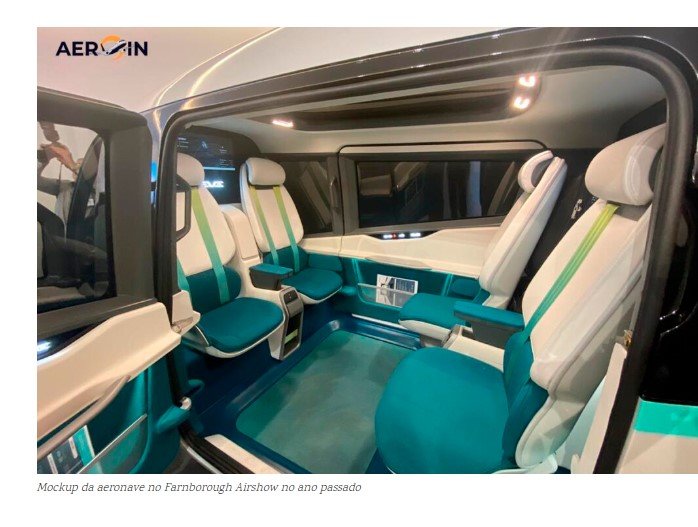 Mockup da cabine da aeronave da Eve, criada na Embraer, será apresentado pela primeira vez nos EUA. (Fotos)