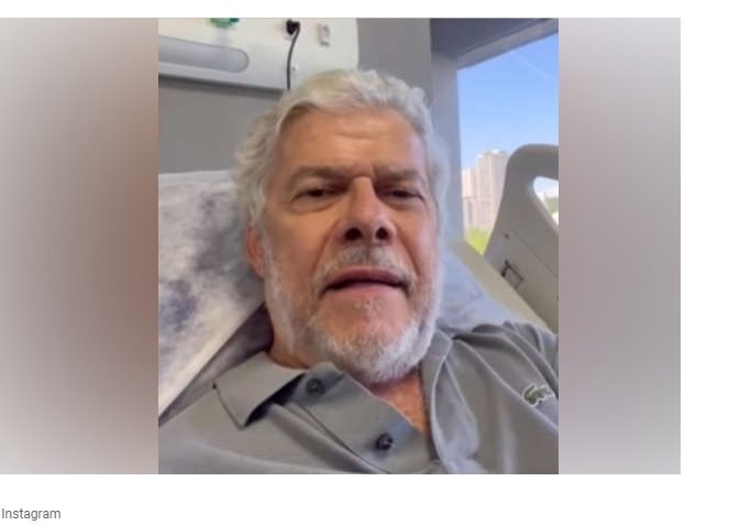 Com doença rara, José Mayer surge novamente em hospital: 'Não é fácil'