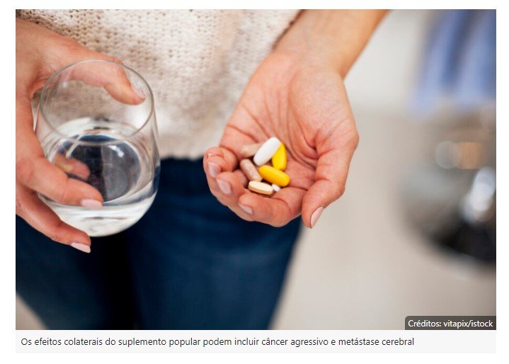 Estudo liga esta vitamina a risco de câncer agressivo