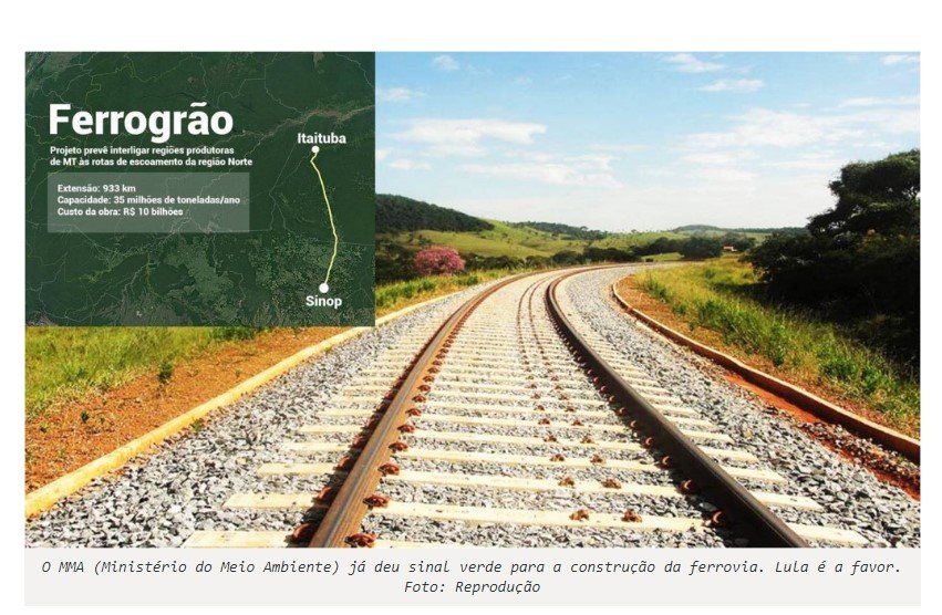 STF sela no final do mês o destino da ferrovia que liga Sinop a Itaituba