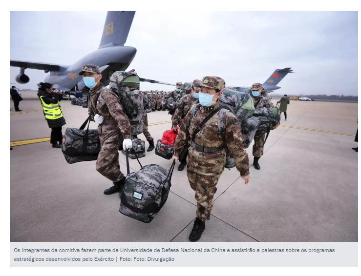 Militares chineses desembarcam no Brasil