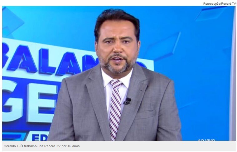 Geraldo Luís rompe com a Record TV após 16 anos de emissora