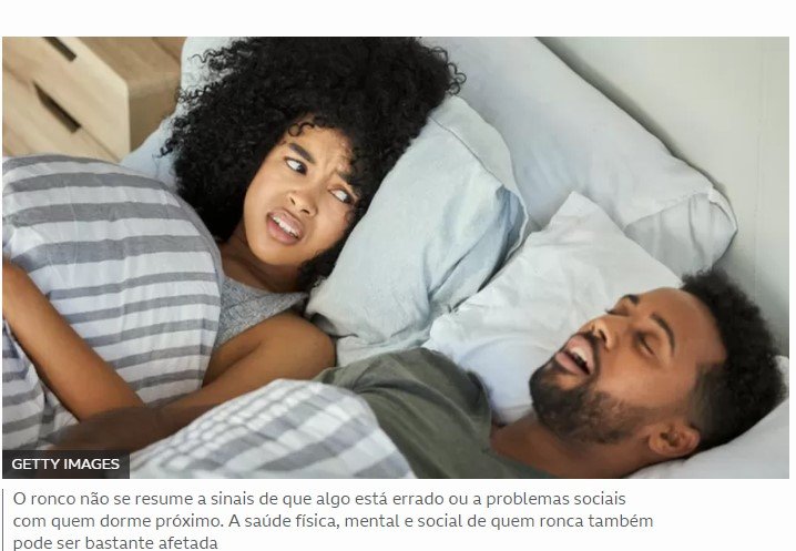 Dormir ao lado de quem ronca por diminuir a qualidade de vida, alerta especialista