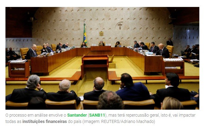 Sem volta: STF forma maioria e bancos vão ter que pagar bilhões de reais para Governo Federal
