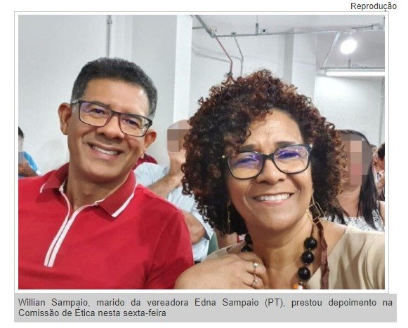 Marido de Edna confirma apropriação de V.I. em conta conjunta; 'Não é salário, então pode'