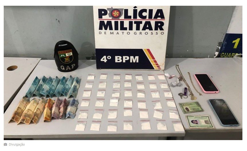 Polícia Militar prende casal com 46 porções de drogas