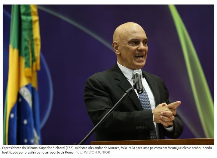 Alexandre de Moraes é hostilizado em Roma, tem filho agredido e PF abre inquérito