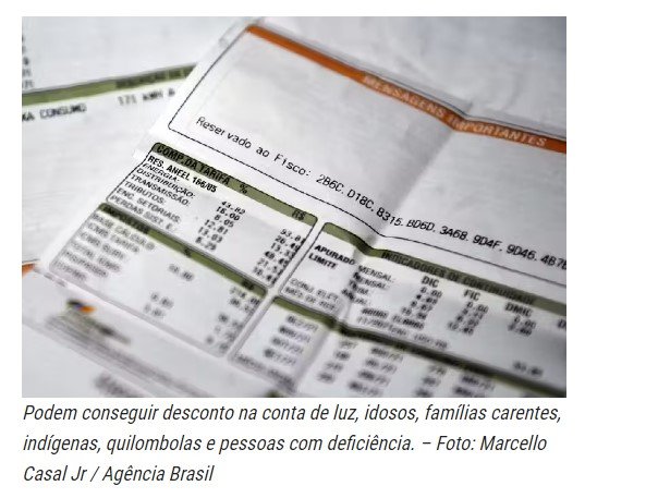 Idosos têm direito a desconto na conta de luz. Veja como conseguir