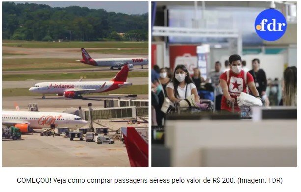 COMEÇOU! Veja como comprar passagens aéreas pelo valor de R$ 200