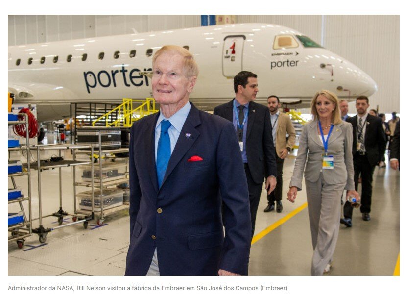 Administrador da NASA visita fábrica da Embraer em São José dos Campos