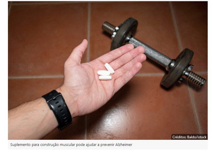 Suplemento para construção muscular pode ajudar a prevenir Alzheimer