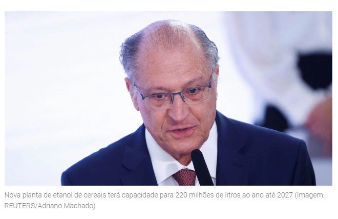 Alckmin anuncia R$ 20 bi do BNDES para biocombustíveis e fala em elevar etanol na gasolina para 30%