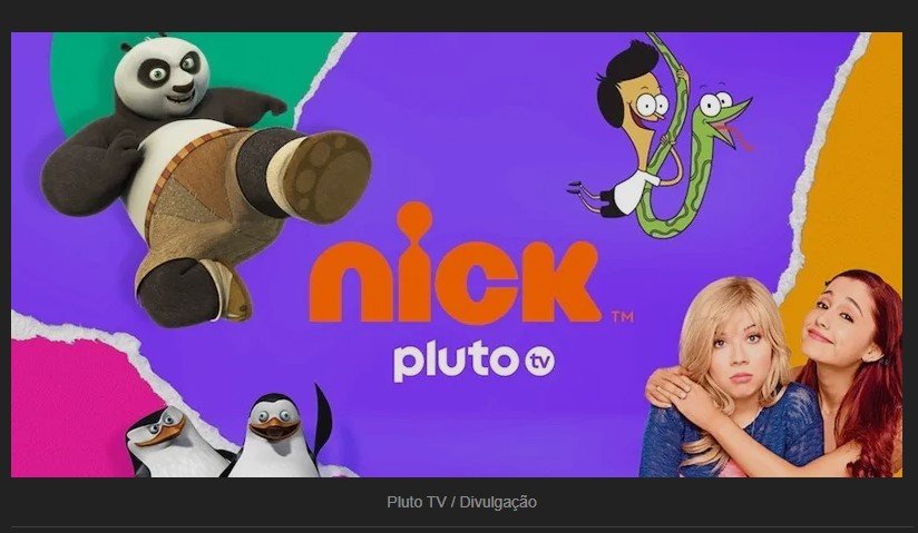 Pluto TV adiciona canal dedicado a Nickelodeon