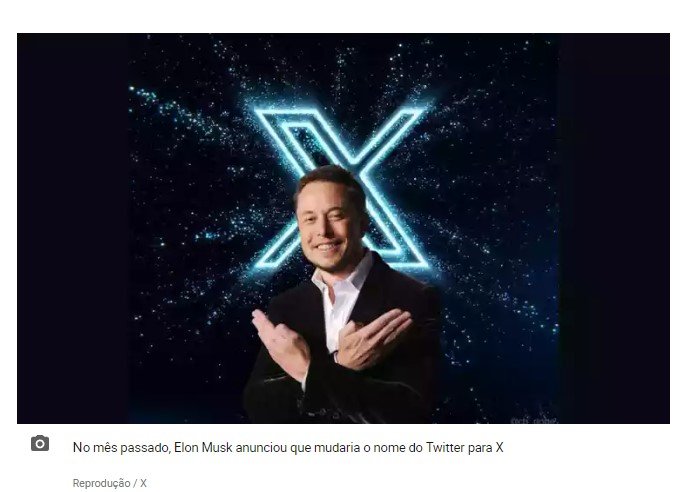 Elon Musk troca nomenclatura do X, antigo Twitter