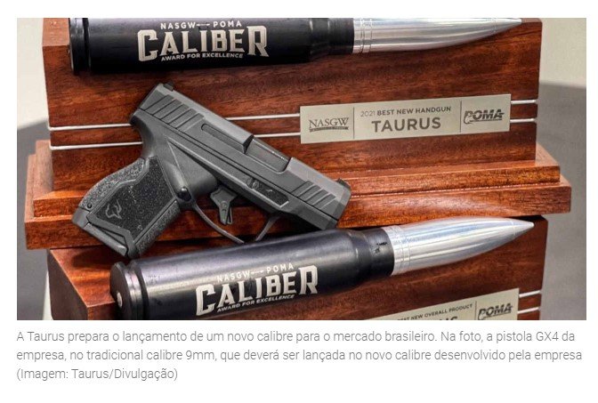 Taurus (TASA4) vai lançar novo calibre para atender legislação
