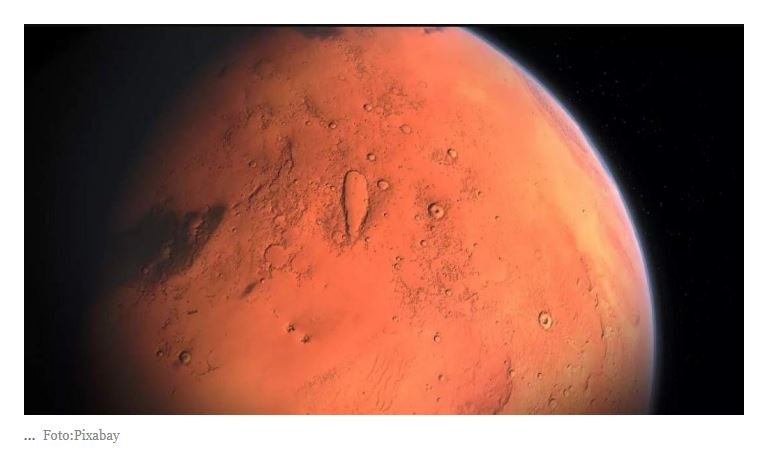 Sonda em Marte captura 'figura de anjo' perto do polo sul do planeta [fotos]