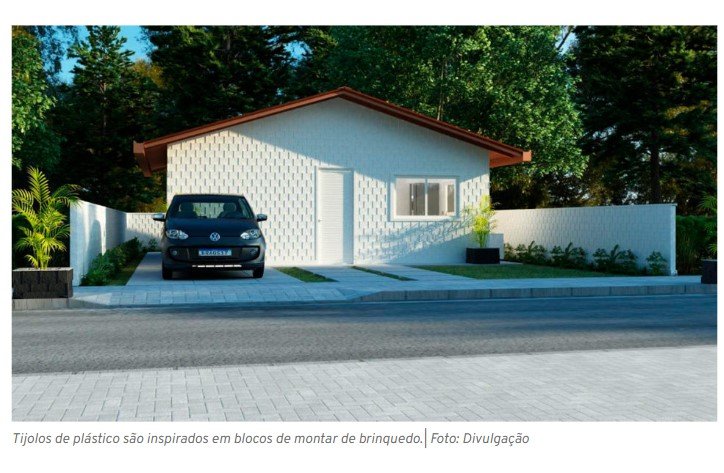 Bloco feito de plástico reciclado permite construção seca, rápida e com menos lixo