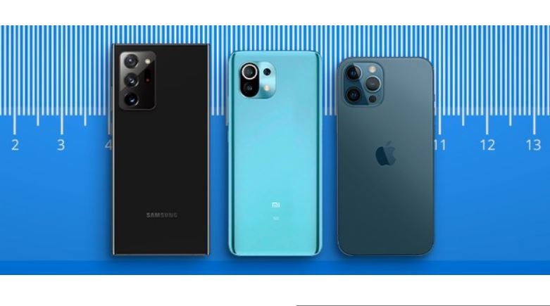 Comparativo em tamanho real: Xiaomi Mi 11 enfrenta principais rivais