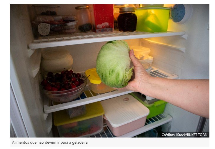 6 alimentos que não devem ser armazenados na geladeira